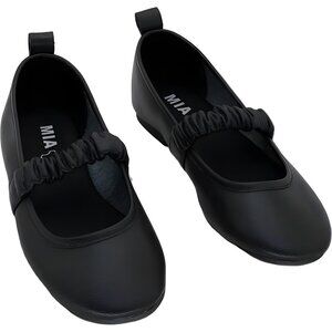 MIA Uliana Mary Jane Leather Flats Black Elastic Strap Women’s US 6.5M